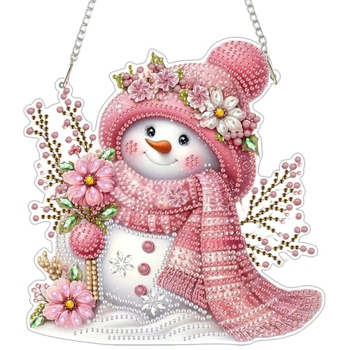 GHHKUD Weihnachten Diamond Painting Fensterbilder Beidseitige, Schneemänner Diamond Painting Anhänger mit Kette, Diamant Malerei Bilder Kristall Fensterbilder, Wandbehang Kits für Fenster Wand Decor GHHKUD Weihnachten Diamond Painting Fensterbilder Beidseitige, Schneemänner Diamond Painting Anhänger mit Kette, Diamant Malerei Bilder Kristall Fensterbilder, Wandbehang Kits für Fenster Wand Decor von GHHKUD