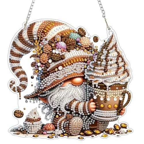 GHHKUD Zwerge Diamond Painting Fensterbilder Beidseitige, Diamond Painting Anhänger mit Kette, Diamant Malerei Bilder Kristall Fensterbilder, Wandbehang Kits für Eingang und Fenster Wand Decor GHHKUD Zwerge Diamond Painting Fensterbilder Beidseitige, Diamond Painting Anhänger mit Kette, Diamant Malerei Bilder Kristall Fensterbilder, Wandbehang Kits für Eingang und Fenster Wand Decor von GHHKUD