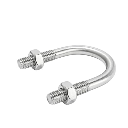 Bügelschelle 1 Satz M6 304 Edelstahl-Klemm-U-Bolzen, U-Bolzen, U-Schraube, mit Muttern(M6x14(1Set)) von GHHZML