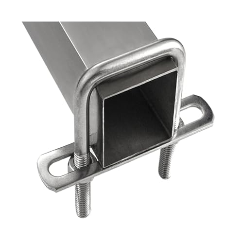 Bügelschelle U-Bolzen aus Edelstahl 304, rechtwinklige Schraube, U-Quadrat-Klemme, Schnalle, quadratische Rohrschelle, Klemme, U-Klemme(M8 60x60mm 4pcs) von GHHZML