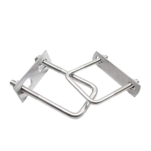 Bügelschelle U-Bolzen mit quadratischer Klemme, rechtwinklige U-Schraube, Klemmmuttern, Platten, Leitbleche, U-Bolzen-Set aus Edelstahl 304(M10x100x190 2Sets) von GHHZML