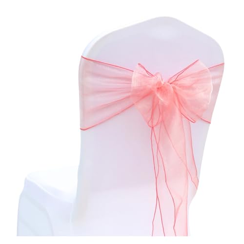 GHHZML Stuhl Deko Hochzeit 10/50/100Pcs Organza Stuhl Schärpen Knoten Bänder Stuhl Bögen for Für Hochzeit Party Bankett Event Land Hochzeit Stuhl Dekoration(08,50pcs) von GHHZML