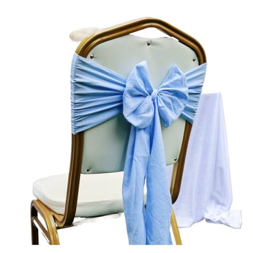 GHHZML Stuhl Deko Hochzeit 10/50 Stück Stuhlschleifen Schärpen Krawattenrücken Dekoartikel Vertuschungen for Hochzeiten, Empfänge, Veranstaltungen, Bankette, Stühle, Dekoration(Color-11,10 pcs) von GHHZML