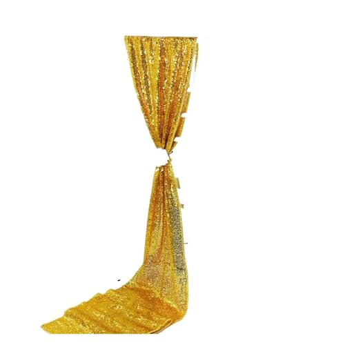 GHHZML Stuhl Deko Hochzeit 10 Stück 30 x 200 cm glitzernde goldene Stuhlschärpen for Bankett, Hochzeit, Zuhause, Outdoor, Stuhlbezug, Schärpe, Dekorationen(10pcs Gold) von GHHZML