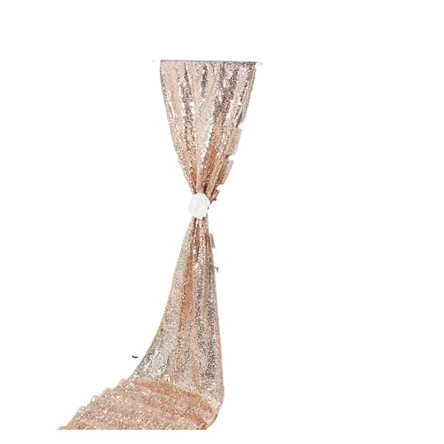 GHHZML Stuhl Deko Hochzeit 10 Stück 30 x 200 cm glitzernde goldene Stuhlschärpen for Bankett, Hochzeit, Zuhause, Outdoor, Stuhlbezug, Schärpe, Dekorationen(10pcs Rose Gold) von GHHZML