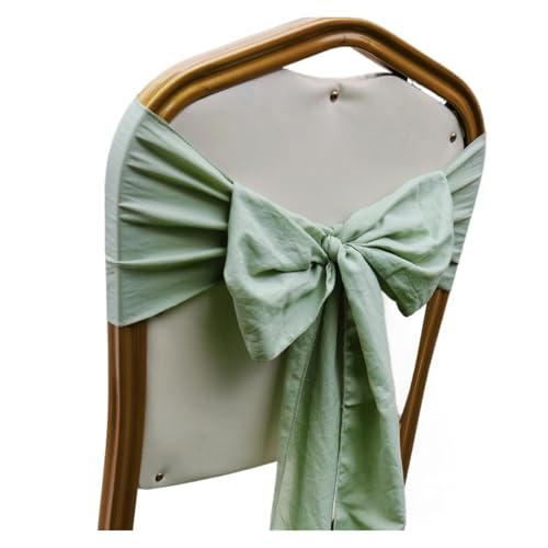 GHHZML Stuhl Deko Hochzeit 10 Stück Hochzeits-Stuhlschärpen, Knotenband for Bankett, Veranstaltung, Stuhlbezug, Party, Heimdekoration(Green2) von GHHZML