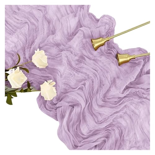 GHHZML Stuhl Deko Hochzeit 10 Stück Stuhlschärpen, 40 x 275 cm, Bogenbezug, Stuhlschärpen for Hochzeitsfeier, Bankett, Restaurant, Gangdekoration(10pcs Light Purple) von GHHZML