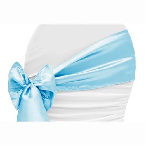 GHHZML Stuhl Deko Hochzeit 10PCS 17x275cm Satin Stuhl Schärpen Bögen Stuhl Abdeckung Bänder for Hochzeit Bankett Party Event Dekorationen(Turquoise) von GHHZML