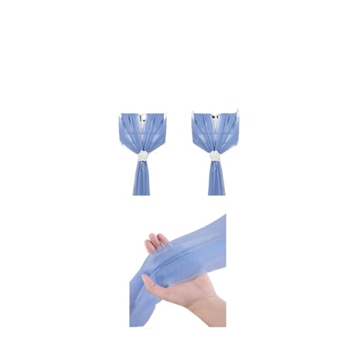 GHHZML Stuhl Deko Hochzeit Set mit 10 Chiffon-Stuhlschärpen, 30 x 300 cm, Hochzeitsstuhl-Dekoration for Party, Bankett, Veranstaltung, Zeremonie, Gang, Stühle, Dekorationen(Blue) von GHHZML