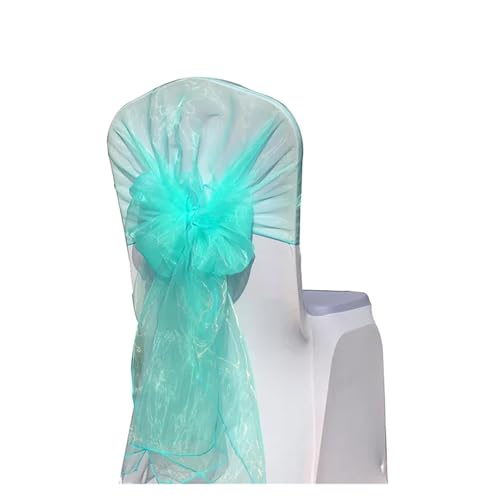 GHHZML Stuhl Deko Hochzeit Stuhlschärpen, Hochzeitsstuhlband, Haube, Schleife, Stuhlschärpe, Tüll, Stoff, Dekoration, Partyzubehör(1) von GHHZML