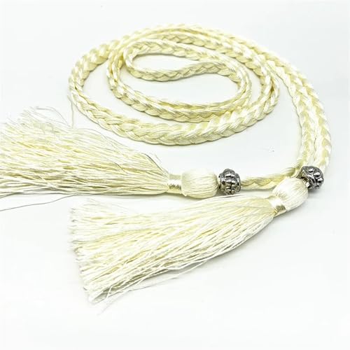 Quastenborte 1 stücke 170 cm Doppel Kopf Quasten Hängen Spike Verwendung for Nähen Handwerk Vorhang Dekoration Home Textile Produkte Handmade DIY(Beige) von GHHZML