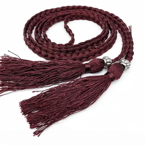 Quastenborte 1 stücke 170 cm Doppel Kopf Quasten Hängen Spike Verwendung for Nähen Handwerk Vorhang Dekoration Home Textile Produkte Handmade DIY(Dark Red) von GHHZML