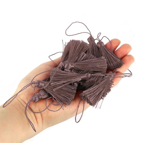 Quastenborte 10 stücke/50 stücke Quaste 9,5 cm/3,75 Zoll Schlüssel Quasten DIY Hanamade Lesezeichen for Handwerk Zubehör von Haus Und Möbel Dekor(Amaranth8,10pcs) von GHHZML