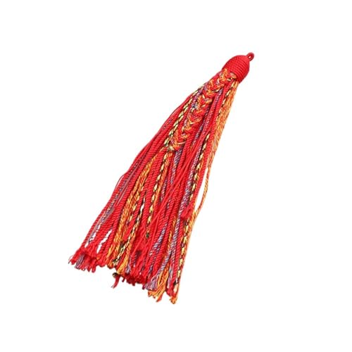Quastenborte 11 cm handgedrehter Baumwollfaden, tibetischer Stil, Quaste, DIY-Lesezeichen, Basteln, Schmuckherstellung, Zubehör, Anhänger, DIY, Auto-Dekoration(Color-C) von GHHZML