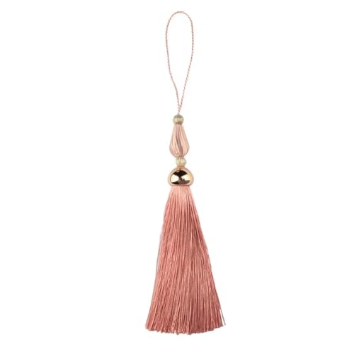 Quastenborte 1Pc Quasten Handwerk Trim Hängenden Seil Seide Fringe Vorhang Dekor Hause Zubehör Schmuck DIY Dekorative Schlüssel Quaste(Pink) von GHHZML
