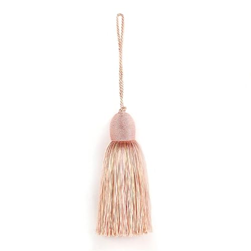 Quastenborte 1Pc Seide Quaste Fringe Nähen Hängenden Seil Lange Quasten DIY Handwerk Vorhänge Zubehör Trim Ornamente Kleidung Schlüssel quaste(Pink) von GHHZML