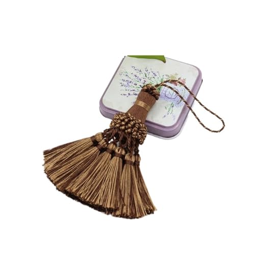 Quastenborte 2 Stücke Kleine Fringe Quaste Vorhang Raffhalter Anhänger DIY Dekoration Zubehör for Wohnzimmer Halter Hängen Trim(Dark Coffee) von GHHZML