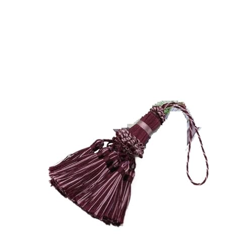 Quastenborte 2 Stücke Kleine Fringe Quaste Vorhang Raffhalter Anhänger DIY Dekoration Zubehör for Wohnzimmer Halter Hängen Trim(Yellow) von GHHZML