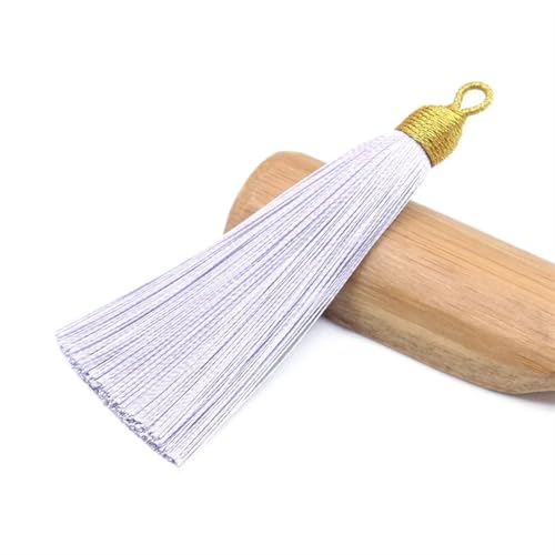 Quastenborte 2 Teile/paket 85mm Mini Goldenen Hut Baumwolle Quaste DIY Party Kleidung Schmuck Ohrringe Hause Vorhang Dekorieren Zubehör Materialien(Light purple,85mm 2PCS) von GHHZML
