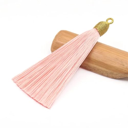 Quastenborte 2 Teile/paket 85mm Mini Goldenen Hut Baumwolle Quaste DIY Party Kleidung Schmuck Ohrringe Hause Vorhang Dekorieren Zubehör Materialien(Pink,85mm 10PCS) von GHHZML
