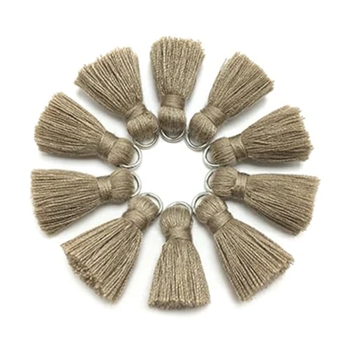 Quastenborte 2 cm, Quaste, Baumwollquasten, Mini-Quasten, Schmuckzubehör, DIY-Zubehör, Ohrringe Materialien, 10 Stück/Beutel(L4614) von GHHZML