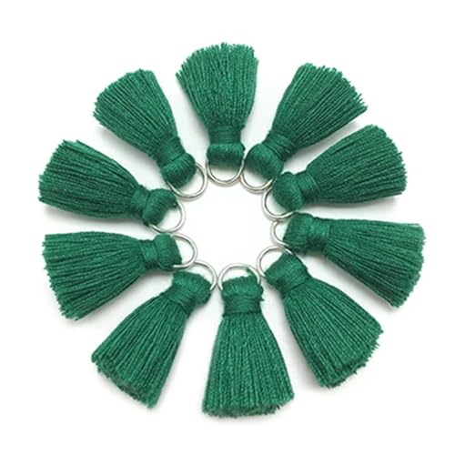 Quastenborte 2 cm, Quaste, Baumwollquasten, Mini-Quasten, Schmuckzubehör, DIY-Zubehör, Ohrringe Materialien, 10 Stück/Beutel(L4617) von GHHZML