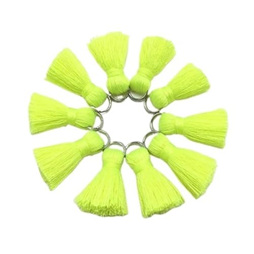 Quastenborte 2 cm, Quaste, Baumwollquasten, Mini-Quasten, Schmuckzubehör, DIY-Zubehör, Ohrringe Materialien, 10 Stück/Beutel(L4621) von GHHZML