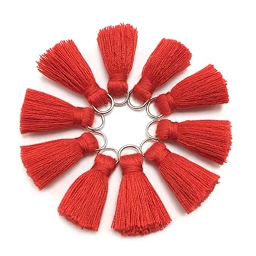 Quastenborte 2 cm, Quaste, Baumwollquasten, Mini-Quasten, Schmuckzubehör, DIY-Zubehör, Ohrringe Materialien, 10 Stück/Beutel(L4622) von GHHZML