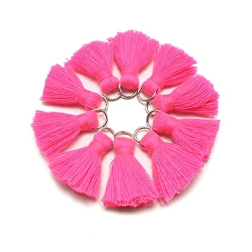 Quastenborte 2 cm, Quaste, Baumwollquasten, Mini-Quasten, Schmuckzubehör, DIY-Zubehör, Ohrringe Materialien, 10 Stück/Beutel(L4624) von GHHZML