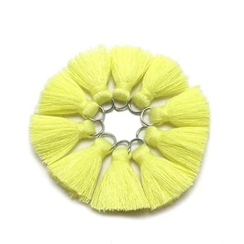 Quastenborte 2 cm, Quaste, Baumwollquasten, Mini-Quasten, Schmuckzubehör, DIY-Zubehör, Ohrringe Materialien, 10 Stück/Beutel(L4625) von GHHZML