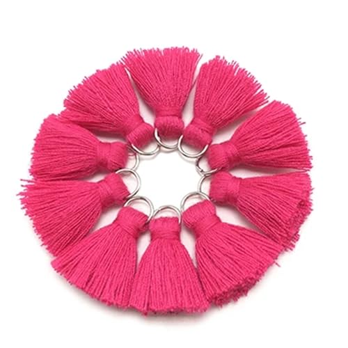 Quastenborte 2 cm, Quaste, Baumwollquasten, Mini-Quasten, Schmuckzubehör, DIY-Zubehör, Ohrringe Materialien, 10 Stück/Beutel(L4627) von GHHZML