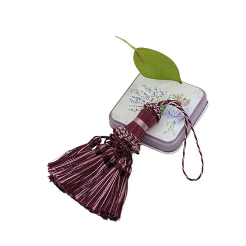 Quastenborte 2Pcs Mini Quaste Hängen Anhänger Dekorative Kleine Fringe Trim Vorhänge Zubehör Schlüssel Quasten for(Purple) von GHHZML