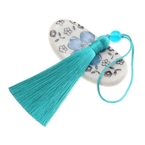 Quastenborte 5Pcs 7cm Mit Perlen Quaste Nähen Vorhänge Zubehör DIY Schlüsselbund Handy Straps Anhänger Fransen for Handwerk Schmuck Machen(Aqua green,70mm 20PCS) von GHHZML