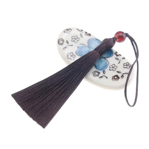 Quastenborte 5Pcs 7cm Mit Perlen Quaste Nähen Vorhänge Zubehör DIY Schlüsselbund Handy Straps Anhänger Fransen for Handwerk Schmuck Machen(Coffee,70mm 20PCS) von GHHZML