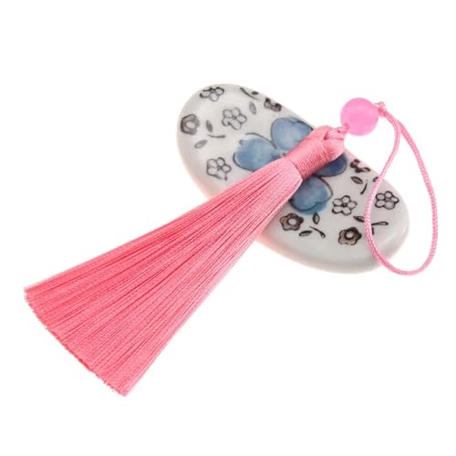 Quastenborte 5Pcs 7cm Mit Perlen Quaste Nähen Vorhänge Zubehör DIY Schlüsselbund Handy Straps Anhänger Fransen for Handwerk Schmuck Machen(Pink,70mm 15PCS) von GHHZML