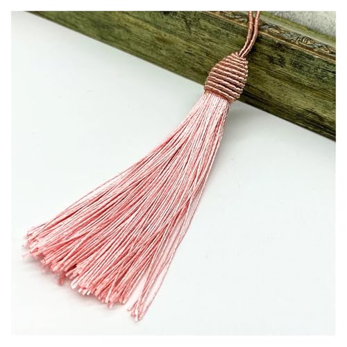 Quastenborte 6 stücke 15 cm Hängenden Seil Seide Quasten Fransen Nähen Bang Quaste Trim Schlüssel for DIY Verschönern Vorhang zugang(Pastel Pink) von GHHZML