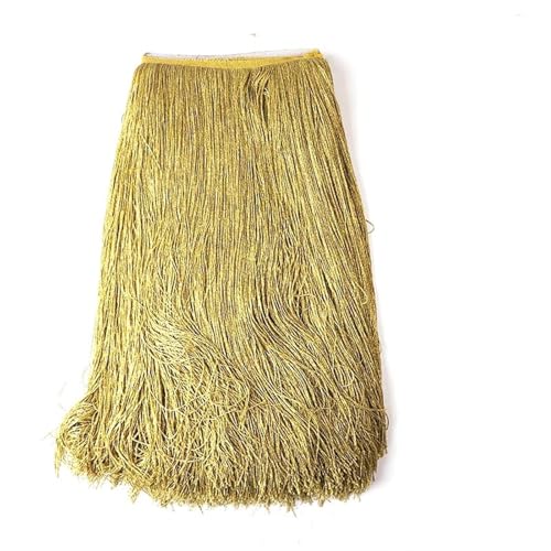 Quastenborte Schöne 50 cm/Pack Gold Fransenbesatz Quaste Lateinisches Kleid Bühnenkleidung Zubehör cm breite Spitzenbandquaste(Gold) von GHHZML