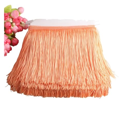 Quastenborte Wunderschöner 1 Yard Spitzen-Fransenbesatz, 10 cm breit, Quasten-Fransenbesatz for DIY-Latin-Kleid, Bühnenkleidung, Zubehör, Spitzenband(Champagne) von GHHZML