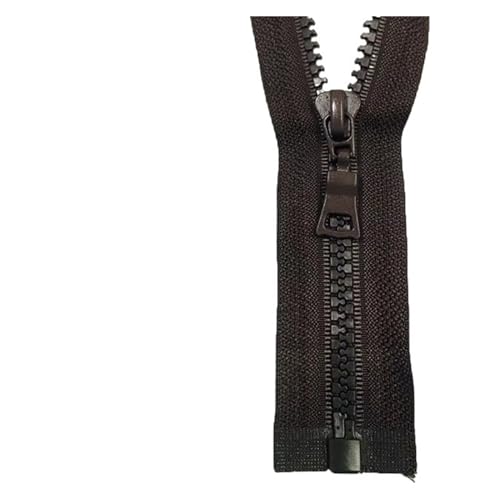 Reißverschluss 5# 3 Stück 30/40/55/60/70/80/90 cm offener automatischer Verschluss, bunter Kunststoff-Harz-Reißverschluss for Kleidung und Kleidungsstücke(Coffee,60CM_5#) von GHHZML