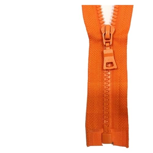Reißverschluss 5# 3 Stück 30/40/55/60/70/80/90 cm offener automatischer Verschluss, bunter Kunststoff-Harz-Reißverschluss for Kleidung und Kleidungsstücke(Orange,30CM_5#) von GHHZML