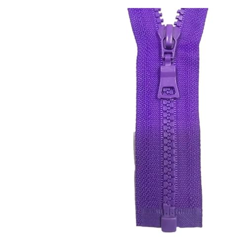 Reißverschluss 5# 3 Stück 30/40/55/60/70/80/90 cm offener automatischer Verschluss, bunter Kunststoff-Harz-Reißverschluss for Kleidung und Kleidungsstücke(Purple,70CM_5#) von GHHZML