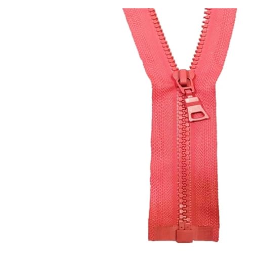 Reißverschluss 5# 3 Stück 30/40/55/60/70/80/90 cm offener automatischer Verschluss, bunter Kunststoff-Harz-Reißverschluss for Kleidung und Kleidungsstücke(Watermelon Red,60CM_5#) von GHHZML