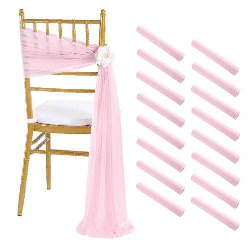 Stuhl Deko Hochzeit Weiße Stuhlschärpen, 10 Packungen, 17 x 250 cm, langer Gang, Hochzeit, Stuhlrückseite, Dekorationen, Stoff, transparenter Kirchen-Tüll, Stuhlvorhänge, große Menge(10pcs light pink) Stuhl Deko Hochzeit Weiße Stuhlschärpen, 10 Packungen, 17 x 250 cm, langer Gang, Hochzeit, Stuhlrückseite, Dekorationen, Stoff, transparenter Kirchen-Tüll, Stuhlvorhänge, große Menge(10pcs light pink) von GHHZML