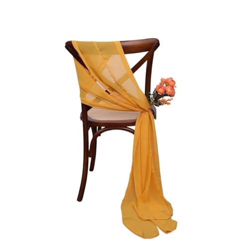 Stuhl Deko Hochzeit Weiße Stuhlschärpen, 10 Packungen, 17 x 250 cm, langer Gang, Hochzeit, Stuhlrückseite, Dekorationen, Stoff, transparenter Kirchen-Tüll, Stuhlvorhänge, große Menge(10pcs yellow) Stuhl Deko Hochzeit Weiße Stuhlschärpen, 10 Packungen, 17 x 250 cm, langer Gang, Hochzeit, Stuhlrückseite, Dekorationen, Stoff, transparenter Kirchen-Tüll, Stuhlvorhänge, große Menge(10pcs yellow) von GHHZML