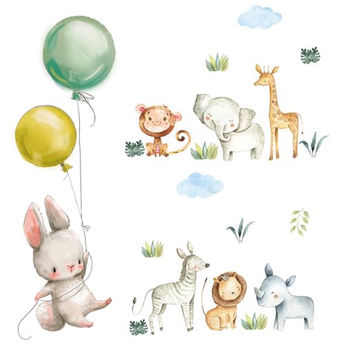 Kinder Cartoon Tier Wandaufkleber Dekoration für Babyzimmer, langlebige Sticker, abnehmbare, Wasserfeste Wandkunst für Schlafzimmer, Leicht Anzubringen, Cartoon-Tier Thema für Kinderzimmer Dekoration Kinder Cartoon Tier Wandaufkleber Dekoration für Babyzimmer, langlebige Sticker, abnehmbare, Wasserfeste Wandkunst für Schlafzimmer, Leicht Anzubringen, Cartoon-Tier Thema für Kinderzimmer Dekoration von GHKJOK