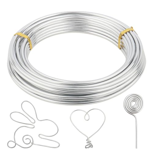 Basteldraht 3mm, Schmuckdraht Silber 3mm x10m, Aldraht zum Basteln, Aluminiumdraht, Basteldraht Silber, Modellierdraht, Metalldraht zum Bbasteln, Modellierdraht für Modellbau, Schmuckherstellung Basteldraht 3mm, Schmuckdraht Silber 3mm x10m, Aldraht zum Basteln, Aluminiumdraht, Basteldraht Silber, Modellierdraht, Metalldraht zum Bbasteln, Modellierdraht für Modellbau, Schmuckherstellung von GHLAECM