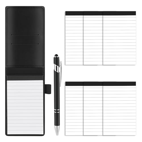 Notizblock klein A7 Set – 8 Stück, Mini Notizbuch mit 6 Ersatzblöcken & Stift, PU Leder Notizblock A7, Abreißbares Notizbuch klein, Taschennotizbuch mit Einschubfach für Büro, Reisen und Alltag Notizblock klein A7 Set – 8 Stück, Mini Notizbuch mit 6 Ersatzblöcken & Stift, PU Leder Notizblock A7, Abreißbares Notizbuch klein, Taschennotizbuch mit Einschubfach für Büro, Reisen und Alltag von GHLAECM