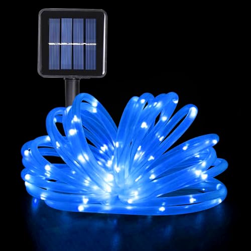 GHONLZIN Solar LED Lichterkette Garten，Wasserdichte Solar lichtschlauch 12 Meter 8 Modi 100 LED Lichtschlauch Lichterkette für Hochzeit,Party und Weihnachten Dekorationen von GHONLZIN