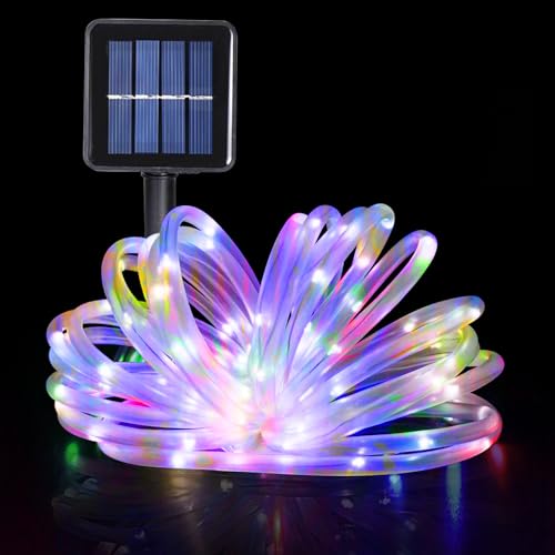 GHONLZIN Solar LED Lichterkette Garten,Wasserdichte Solar lichtschlauch 12 Meter 8 Modi 100 LED Lichtschlauch Lichterkette für Hochzeit,Party und Weihnachten Dekorationen GHONLZIN Solar LED Lichterkette Garten,Wasserdichte Solar lichtschlauch 12 Meter 8 Modi 100 LED Lichtschlauch Lichterkette für Hochzeit,Party und Weihnachten Dekorationen von GHONLZIN