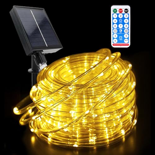 GHONLZIN Solar LED Lichterkette Garten,Wasserdichte Solar lichtschlauch 22 Meter 8 Modi 200 LED Lichtschlauch Lichterkettev mit Fernbedienung für Hochzeit,Party und Weihnachten Dekorationen GHONLZIN Solar LED Lichterkette Garten,Wasserdichte Solar lichtschlauch 22 Meter 8 Modi 200 LED Lichtschlauch Lichterkettev mit Fernbedienung für Hochzeit,Party und Weihnachten Dekorationen von GHONLZIN